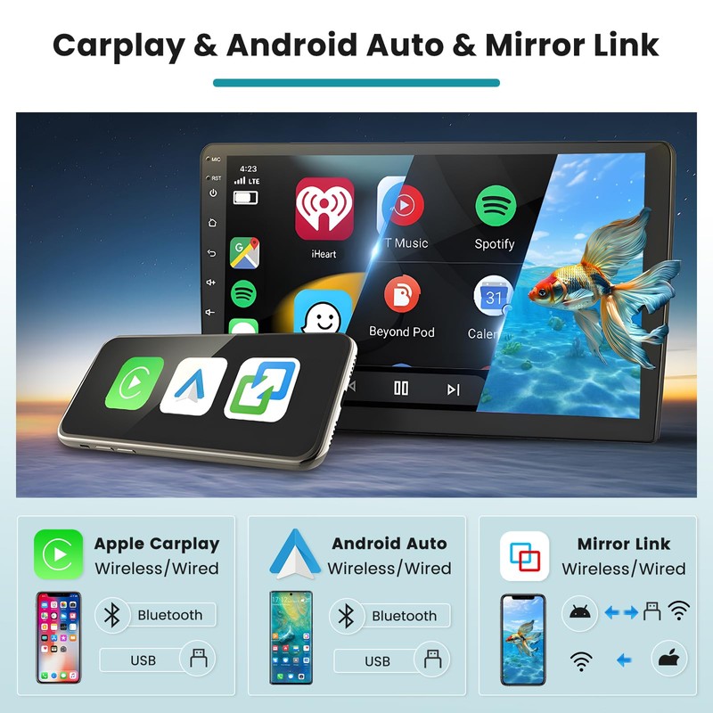 2+64G Android CarPlay Radio for 2015-2018 Hyundai Tucson, 9'' Touch