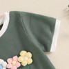 Toddler Baby Girl Summer Clothes Infant 3D Flower T Shirt