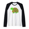 Pattern Shell Tortoise at a Snail Pace Raglan Baseball Tee