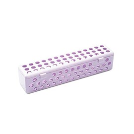 Dental Instrument Sterilization Box Dental Autoclave Plastic Sterilization Cassettes Box (Purple)