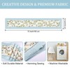 Bonhause Spring Summer Blue Birds Floral Table Runner 13x72 Inch