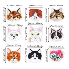 Honbay 21 parches bordados para coser gatos y perros, para gatos, perros, para ropa, chaquetas, camisetas, gorras, zapatos, mochilas, decoraciones (21 estilos)