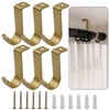 Shonmogar Ceiling Curtain Rod Brackets 6 Pack Metal Curtain Rod