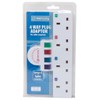 Mercury Multi-Plug Adaptor with Surge Protection & individually switched UK