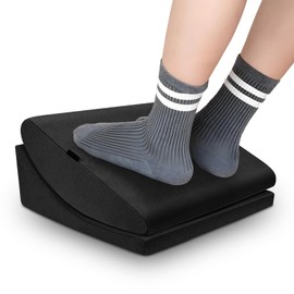 Love&go Adjustable Foot Rest for Under Desk, 5-in-1 Multifunctional Footrest, Backrest, Legrest, Headrest, Seat Cushion,for Office, Home, Gaming (Black)