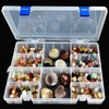 DARUITE Plastic Organizer Box Small Clear Storage Containers with Lid