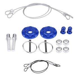 CNC Aluminum Alloy Car Racing Hood Pin Lock Appearance Kit Universal Blue