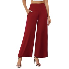 Arolina Women's Stretchy Wide Leg Palazzo Lounge Pants with Pockets Casual Comfy High Waist Palazzo Pants for Women Dressy