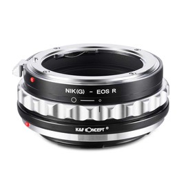 K&F Concept Nik(G) to EOS R Mount Adapter with Aperture Ring, Compatible with Nikon G-Mount AF-S/F/AI/AIs Lens and Compatible with Canon EOS R Mount Cameras