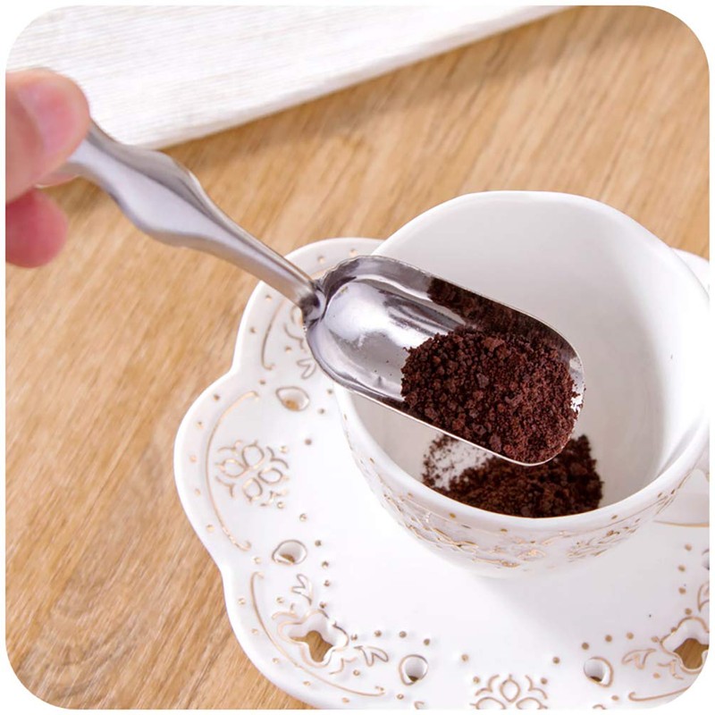 Goeielewe 10 Pcs Mini Candy Scoops Stainless Steel Tea Coffee
