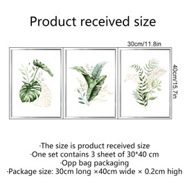 Wall Art Plants Green Leaf - Bedroom Wall Stickers Boho Tropical Leaves Wall Decals Leaf Plants Wall Art Stickers Living Room 1611