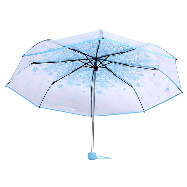 Aoutecen Transparent Cherry Blossom Umbrella Transparent Dome Umbrella Exquisite Workmanship