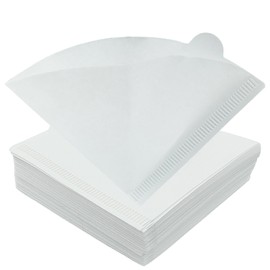 Rierdge 200 Count Coffee Filter, 01 White Natural Cone Coffee Filter Paper fit for Drip Coffee Dripper