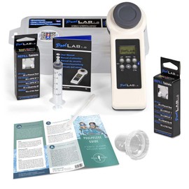 PoolLab 1.0 Photometer Premium Edition - Professional Water Tester for Pools & Spas with Bluetooth, App & Cloud - Includes Refill Pack and Replacement Cuvette