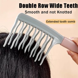 Ouliget Double Row Comb for Curls,Wet Brush Detangling Comb for Thick Curly Wavy or Long Hair,2 Pieces