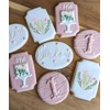 16Pcs Scroll Tile Small Wildflower Flower Cookie Stencils for Baking,