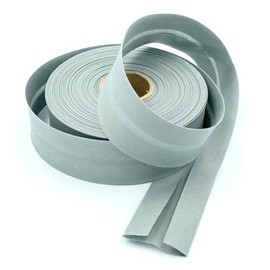Craft Cult 40mm Wide Plain Bias Binding Tape - 25 Metre Roll (4 - Grey)