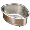 RSVP International Dishwasher Safe in-Sink Strainer, Corner Basket, Pierced Stainless