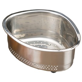 RSVP International Dishwasher Safe in-Sink Strainer, Corner Basket, Pierced Stainless Steel