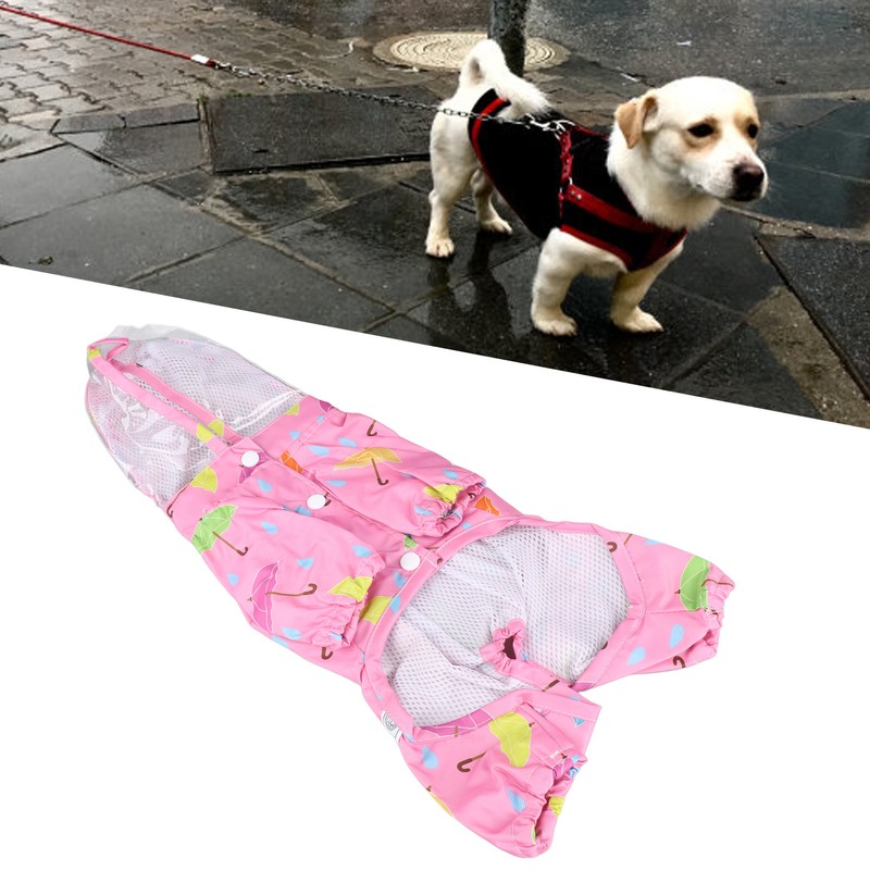 Pet Reflective Raincoat Legs Covered Cute Waterproof Skin Friendly Dog