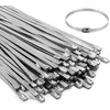 Sinlon Chain Link fence Ties 100pcs Multi-Purpose Self-Locking Metal Zip