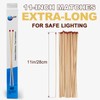 Extra Long Safety Matches - 11 Inches, Ideal for Fireplace,