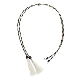 Paul Lashton Braided Horsehair Adjustable Chin Strap for Panama Straw Wool Felt Hats White