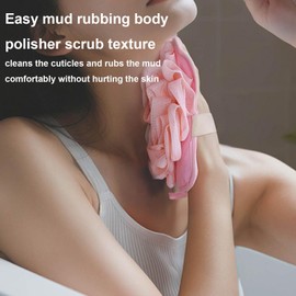 Body Scrub Gloves | 2-in-1 Body Scrubber Exfoliation Glove,Elastic Shower Mitt, Professional Glove Exfoliator, Shower Puff, Loofah Sponge for Men and Women