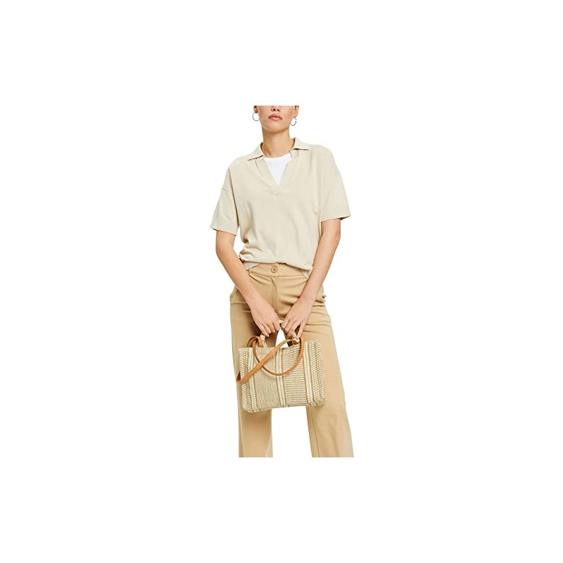 Esprit Orlane Small Jute Shopper, 290/Light Beige