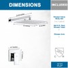 Shower Faucet Set Chrome Rainfall 12“ Rectangle Stainless Steel Shower