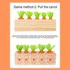 Wooden Pull Carrot Game Number Fine Motor Skill Toy Matching
