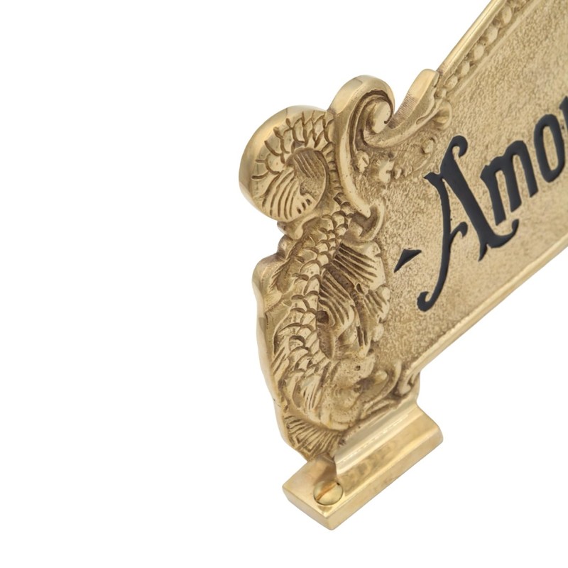 Amount Purchased Brass Cash Register Sign For Old Scroll Crank