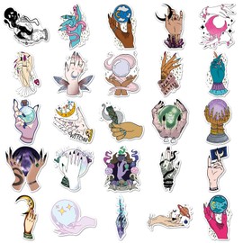 Magic Witch Stickers, Pack of 50 Skateboard Graffiti Stickers, Motorcycles, Bicycles, Snowboard, Luggage, Laptop, Car, Suitcase for Children and Teenagers, Waterproof Vinyl Stickers