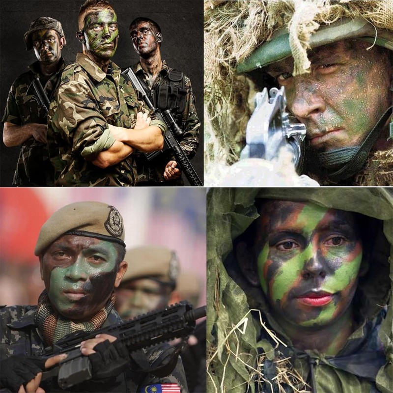 Rostblant Pack of 3 Camouflage Face Stick Kit, Camouflage Cream,