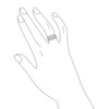 Geometric Circle Cubic Zirconia Wide Bezel CZ Bubble Stackable Eternity