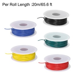 MECCANIXITY 28AWG Wire 28 Gauge Electrical Wire, PVC 1007 Stranded Wire Hook Up Wire Tinned Copper Wire 100m(328ft) 5 Colors for DIY Wiring Applications