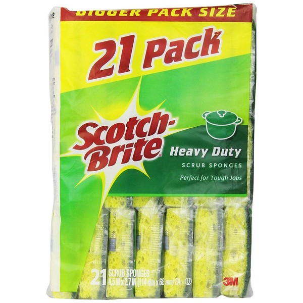 Scotch-Brite Heavy Duty Scrub Sponge (21ct.) pack of 5