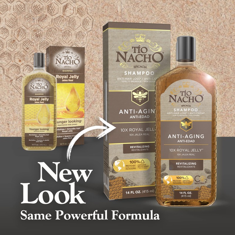 Tio Nacho Younger Looking Revitalizing Shampoo with Royal Jelly, 14