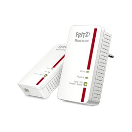 AVM FRITZ!Powerline 1240E/1000E WLAN Set (1,200 MBit/s, WLAN-Access Point, ideal für Media-Streaming oder NAS-Anbindungen, deutschsprachige Version, weiß)