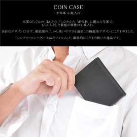 PHLOX Wallet Coin Pouch Button Type Box Type Coin Case Genuine Leather Pass Case Card Holder Bill Holder Brand Popular Men's Ladies' - blue -