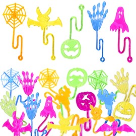 LEMESO ハロウィン 景品 おもちゃ ペタペタおもちゃ 35個入 粘着おもちゃ お祭り イベント 縁日 景品 玩具 子供 ハロウィン グッズ 小物 大量