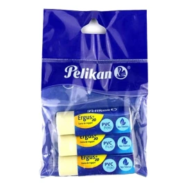 Pelikan 3 Gomas Borrador Migajón Lápiz Escolar Pelikan Ergus20