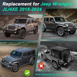 JDMON Rear Window Grip Handle Replacement for Jeep Wrangler JL 4XE 2018-2024 Truck Rear Glass Assist Grip Handle Tailgate Liftgate Door Handle for Hard Top Model