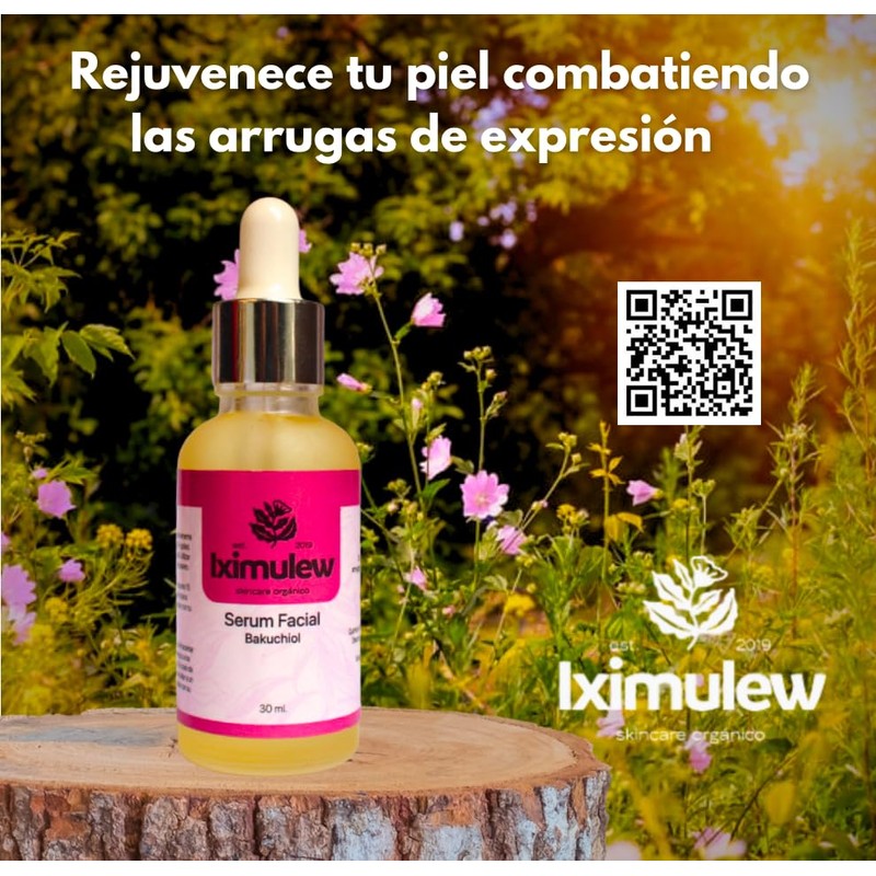 Serum Facial Bakuchiol Iximulew para Alisamiento de la Piel y
