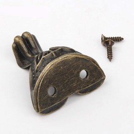Namvo 20 PCS Antique Bronze Box Legs Feet Corner Protector Metal Hardware Decorative Jewelry Gift Box Wood Case