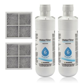 Wasserfilter für Kühlschrank, Wasserfilter und Luftfilter für Kühlschrank, Geruchsfilter für Kühlschrank, Ersatzteil für Luftnetz, Ersatz für LG LT1000P (2 Stück)