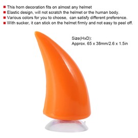 Motorcycle Helmet Devil Horn with Sucker Decoration Accessories Helmet Devil Horn (Orange)