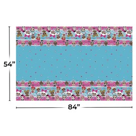 Multicolor LOL Surprise Rectangular Plastic Table Cover - 54"x84" (1 Count) | Durable & Easy-to-Clean, Perfect for Kids Birthday Parties & Special Occasions