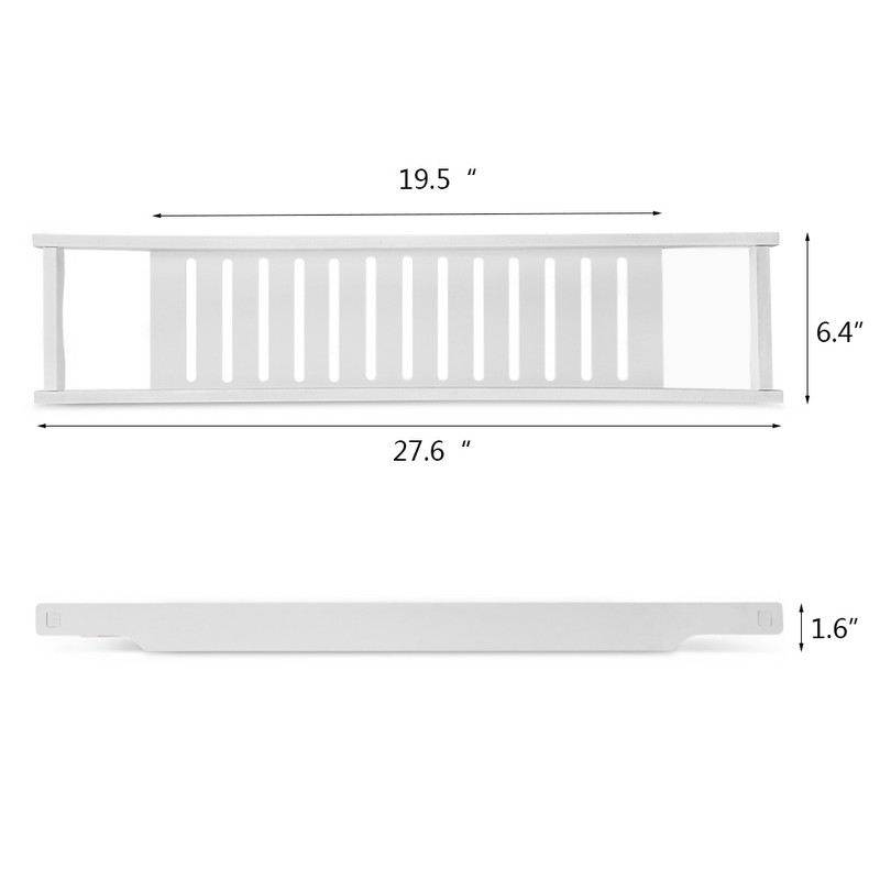 Luxury Slim Bridge Bath Tray Bathtub Storage Rack Shelf Organizer