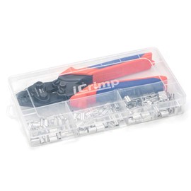 iCrimp Wire Rope Tool Set for Aluminum Oval Sleeves and Stop Loops Cable Railing, Hand Swaging-Crimp & Cut-with 150pcs Aluminum Sleeves